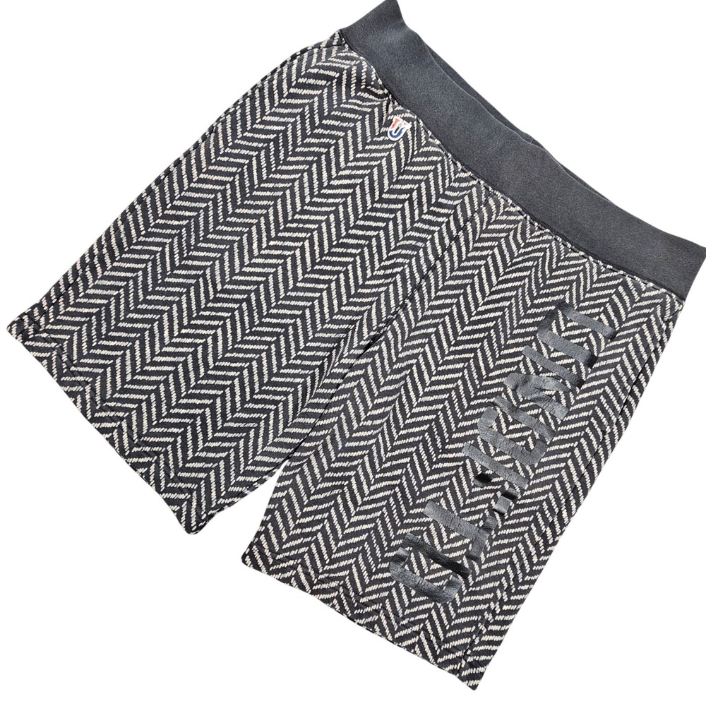 Undefeated Herringbone Fleece Shorts Mens Large Black Gray Chevron‎ Streetwear L